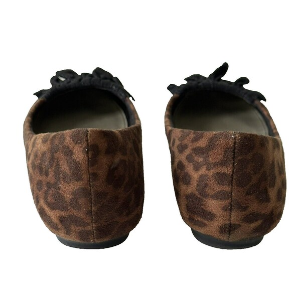FERGALICIOUS SHOES BY FERGIE LEOPARD BALLERINAS BALLET FLAT SHOES RUFFLE 7.5M - Picture 6 of 8